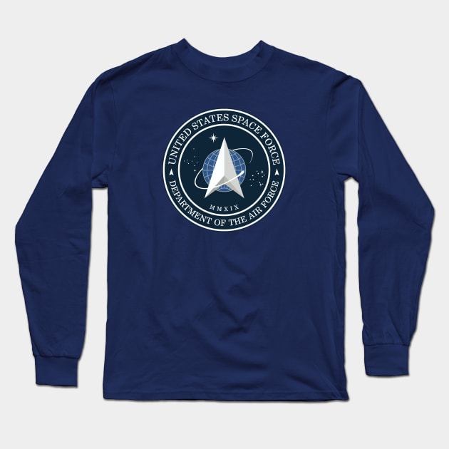 Space Force Emblem Long Sleeve T-Shirt by ConservativeMerchandise